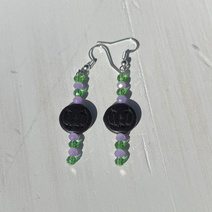 Dangle Beaded Headpin Earrings